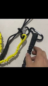 90cm Telescopic Nylon Safety Rope Carabiner Climbing Work Anti-Fall Lanyard