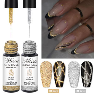 MTSSII | 2/4/6pcs Reflective Glitter Liner Gel Nail Polish Set Pull Line Graffiti Painting Stripe DIY French Nails Design Painting Gel