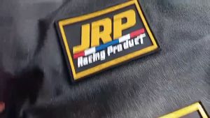 MIO SOUL i 125 JRP black seat cover yellow LOGO racing product edition liha texture walang tahi