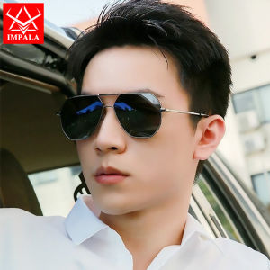 IMPALA PG2066W Retro Style Polarized Sunglasses for Men Driving and Fishing Anti-Glare Photochromic Sunglasses UV400 Lens Dual Use Change Color Eyewear