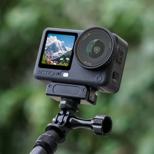 bgning | For DJI Osmo Action 6 Osmo Nano Magnetic Clamp Base Camera Quick Release Holder Rotatable 17mm Ball Head Adapter Tripod Mount