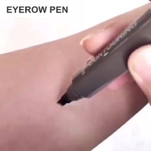 4 Points Eyebrows Pen Hair-like Eyebrow Tattoo Pen Liquid Eyebrow Pencil Waterproof Lasting Makeup Eyeliner Brow Pen