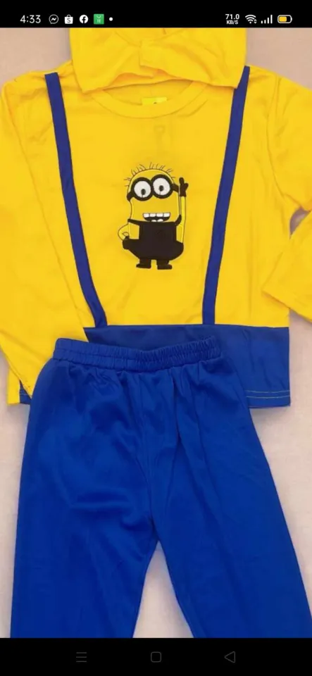 F.kids minions costume for kids ,2-8yrs old