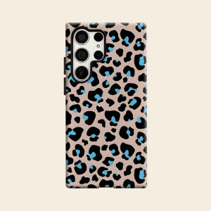 Blue Leopard Luxury Fashion Full Lens Protective Case for Samsung Galaxy S26 S25 S24 A56 A36 Plus Ultra
