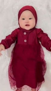 Baju bayi perempuan 0-18 bulan Gamis bayi perempuan Baju muslim bayi