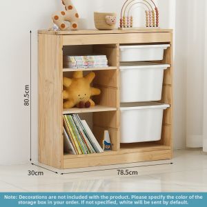 Large Capacity Real Wood Storage and Bookshelf Combination Rack