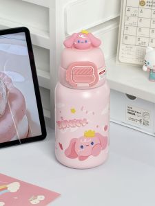 Cốc Nước Giữ Nhiệt Dễ Thương Bằng Thép Không Gỉ 316 Cốc Nước Hai Lớp Cho Học Sinh Và Trẻ Em Cốc Đựng Nước Có Nắp Và Tay Cầm