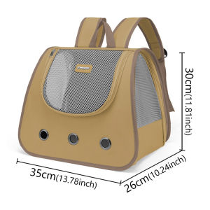 Portable Large Capacity Cat Backpack Bag Water-resistant Breathable Fully Ventilated Mesh Adjustable For Hiking Travel Walking