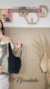 Ninabobo BR049 Atasan Crop Top Sling Tanktop Style Tengtop Silang Pakaian Dalam With Cup BRA BH Tank Top Jersey Kamisol
