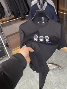 Áo Thun Nam Tay Ngắn Cotton 78% Thoáng Khí Thoải Mái Thường Ngày Mùa Hè in Họa Tiết Hoạt Hình Cỡ Lớn Cạp Vừa