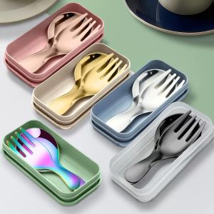 Durable Fork and Spoon Set of Tableware 3-Piece Set Stainless Steel Mini Short-Handled Mirror-Polished Mini Ice Cream Dessert T