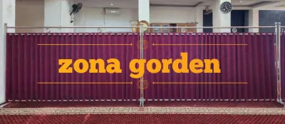 Gorden Sekat Ruangan Masjid Mushola Gorden Partisi ruangan Bahan Kain Blackout Tebal Panjang