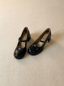 Ultra Soft Breathable Black Mary Jane Wide Fit High Heels
