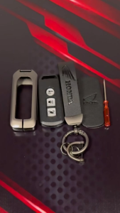 Sarung Kunci For HONDA PCX 150 ADV 150 Remote Key Leather Case Cover Metal Keychain