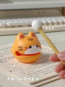 Cure Series Desktop Ornaments Childrens Birthday Small Gifts Wood Fish Knocking Tabletop Toys Emotionally Stable Gods