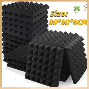 【COD】 30*30*2.5cm/5cm Acoustic Foam Panels-Sound Proof Foam PanelsFireproof&High Density Soundproof Foam Panels Work for WallSoundproofing Wedges for Studio & Office Decreasing Noise and Echoes sound proofing foam wall