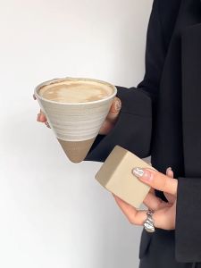 Gelas Cangkir Keramik Kerucut Kopi Latte Teh Espresso Coffee Shot Ceramic Cup
