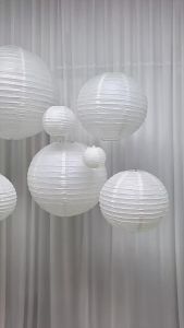 4/6/8/10/12/14/16inch Chinese Decoration Round White Lantern Wedding Party Decoration Christmas Holiday Supplies Paper Lamp