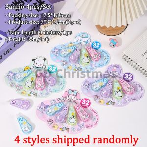 2026 4pcs/set Sanrio Correction tape Stationery for students kawaii cartoon kuromi Office Stationery