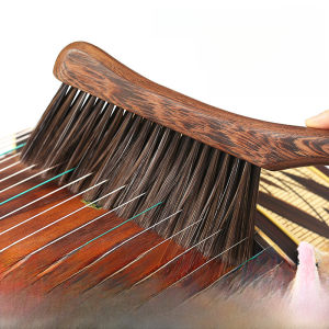 Wooden Soft Fur Guzheng Special Brush Cleaning Tools Bridge Dust Sweeping Dust Removal Lint-Free Piano Brush Guqin Dulcimer Brush