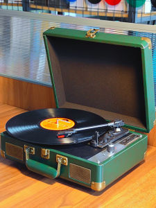 Portable Vintage Black Vinyl Record Player Bluetooth Speaker Living Room European Style Birthday Gift LP Retro Style Turntable