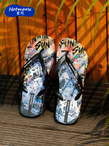 Hotmarzz Mens Summer Outdoor Sandals Anti-Slip Comfortable Wear-Resistant Beach Casual Thong Slippers Stylish PVC Material