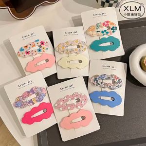 Pinapple กิ๊บติดผมเด็กผู้หญิงหักเกาหลีอินเด็กอุปกรณ์ผมหน้าม้าด้านหลังศีรษะเด็กอินเทอร์เน็ตคนดัง 2024 กิ๊บติดผมใหม่ Headwear