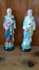 Tượng Thánh công giáo mini Thánh Tông đồ Phero 15cm composite trang trí xe hơi bàn học quà tặng