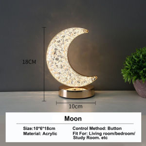 GGbingo 3D Track Crystal Table Lamp Office USB Charging Night Light for Bedroom Living Room Party Decoration Creative Lamp