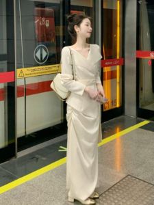 CHANGTONG | French Style Two-Piece Outfit with Shirt and Skirt