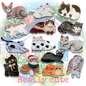 Cute Cat Shark Acid Hair Claw Clip Collection Sweet Cool Small Niche Back of Head Hair Accessories Korean Style Fashion Jewelry