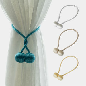 Decorative Magnetic Curtain Tie Backs with Hooks in European Style Pair of Fabric Accessories for Window Drapes And Curtains