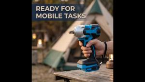 iosn | Cordless Electric Impact Wrench High Torque for Automotive Construction Repair DIY Home Use Hand Tool No Battery Included