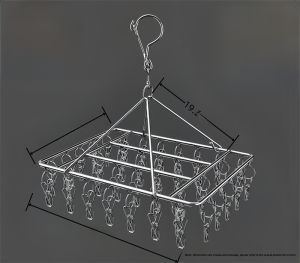 Stainless Steel Clothesline Clamp Multi-Purpose Laundry Drying Rack Balcony Home Use Sock Hanging Clothes Hanger Windproof