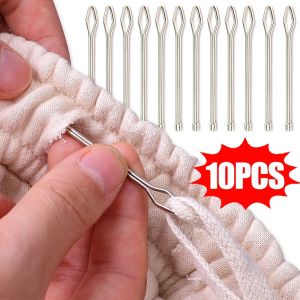 🔥Hot 10Pcs Kim Đàn Hồi Threader đầu bít Đàn Hồi Threading Thiết Bị Hộ Gia Đình dây eo Hat Rope DIY Bộ công cụ may