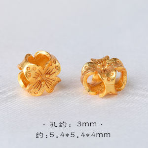 Color Retention Sand Gold Enamel Spacer Beads Blue Baking Accessories for Bracelet Necklace DIY Fashion Jewelry Accessories