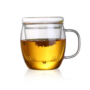 Transparent Glass with Handle Heat-Resistant Scented Tea Cup Tea Cup Coffee Cup Filter Liner Office Cup Elegant Cup Thickened