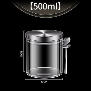 JXIEUM | Food-grade High Borosilicate Glass Sugar Container