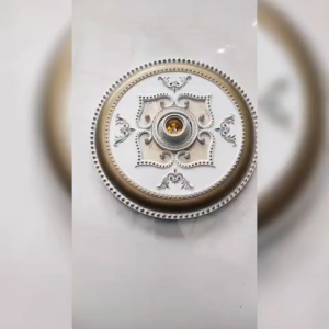 FITING PLAFON JUMBO 300MM PUTIH GOLD HIASAN PLAFON TEMPAT LAMPU 30CM 30CM E27 E 27