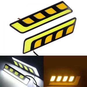 Lampu Drl Car Cob Day Time Running Light R184 - Biru kuning