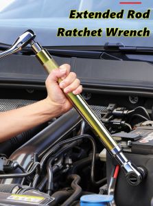Offset Impact Extension Wrench Self-contained Ratchet Extended Wrench High Torque Auto Repair Tool 1/2 Manual Automatic Tool