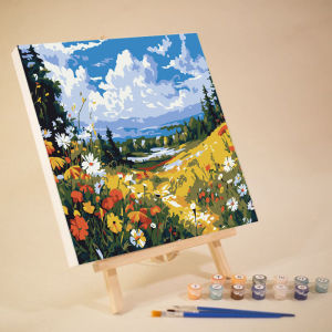 Floral Landscape DIY Color-by-Number Painting