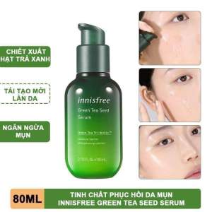 [THANH LÍ MẪU CŨGỐC 600k] SERUM INNISFREE TRÀ XANH CẤP ẨM NGỪA MỤN CHỐNG LÃO HOÁ DA 80ml