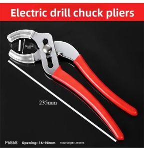 Drill Chuck Pliers Adjustable Wide Opening Anti Slip For Electric Drill Bit Change Self Locking Dismantling Hand Tool