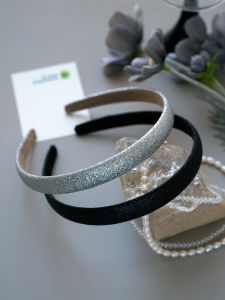 Green Diamond Silver Sparkling Narrow Shiny Sweet Cool Hairband Black Headband Glittering Thin Flashing Hair Clip Fashionable Hair Accessories