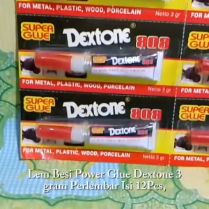 Lem Besi Power Glue Lembaran Dextone 3 Gram Perlembar Isi 12 pcs