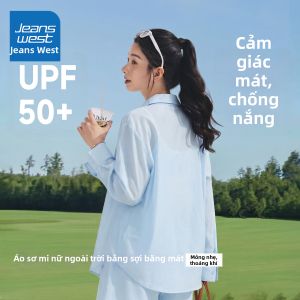 Jeanswest | Áo Sơ Mi Nữ Chống Nắng Lụa Băng Dài Tay Nhẹ Mỏng