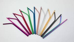 Gold Stainless Steel Drinking Straw High Quality Straw Set Eco-friendly Reusable Metal Straws Set Party Juice Bar Accessory