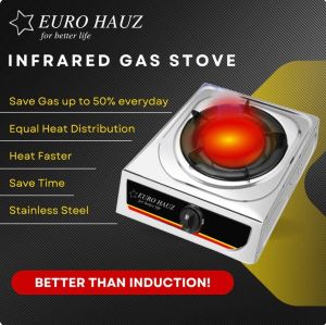 GAS SAVER INFRARED DOUBLE BURNER GAS STOVE WITH FREEBIES BY EUROHAUZ