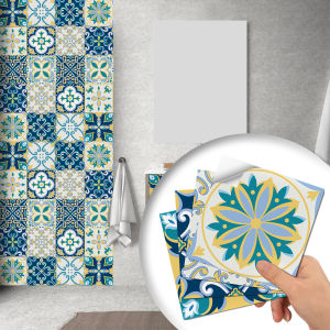 Miếng Dán Tường Chống Dầu Nhà Bếp Chịu Nhiệt Độ Cao Chống Thấm Nước Miếng Dán Tường Tự Dính Phòng Tắm Phong Cách Scandinavia Đơn Giản Hoa Gạch Lấp Khe Hở Che Khuyết Điểm